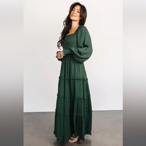 Baltic Born Amanda Smocked Dotted Maxi Dress